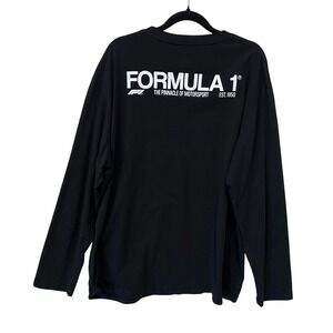 Formula 1 F1 Mens Black Long Sleeve Graphic T-Shirt Pinnacle of Motorsport 2XL